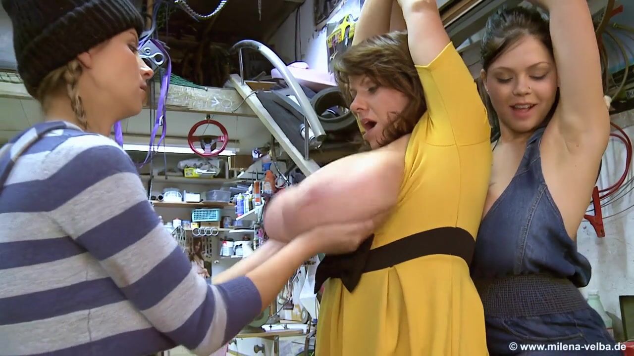 Milena Velba, Katerina, and Shione - Garage Trouble