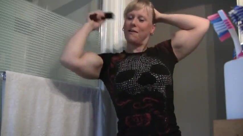 Blind girl huge biceps