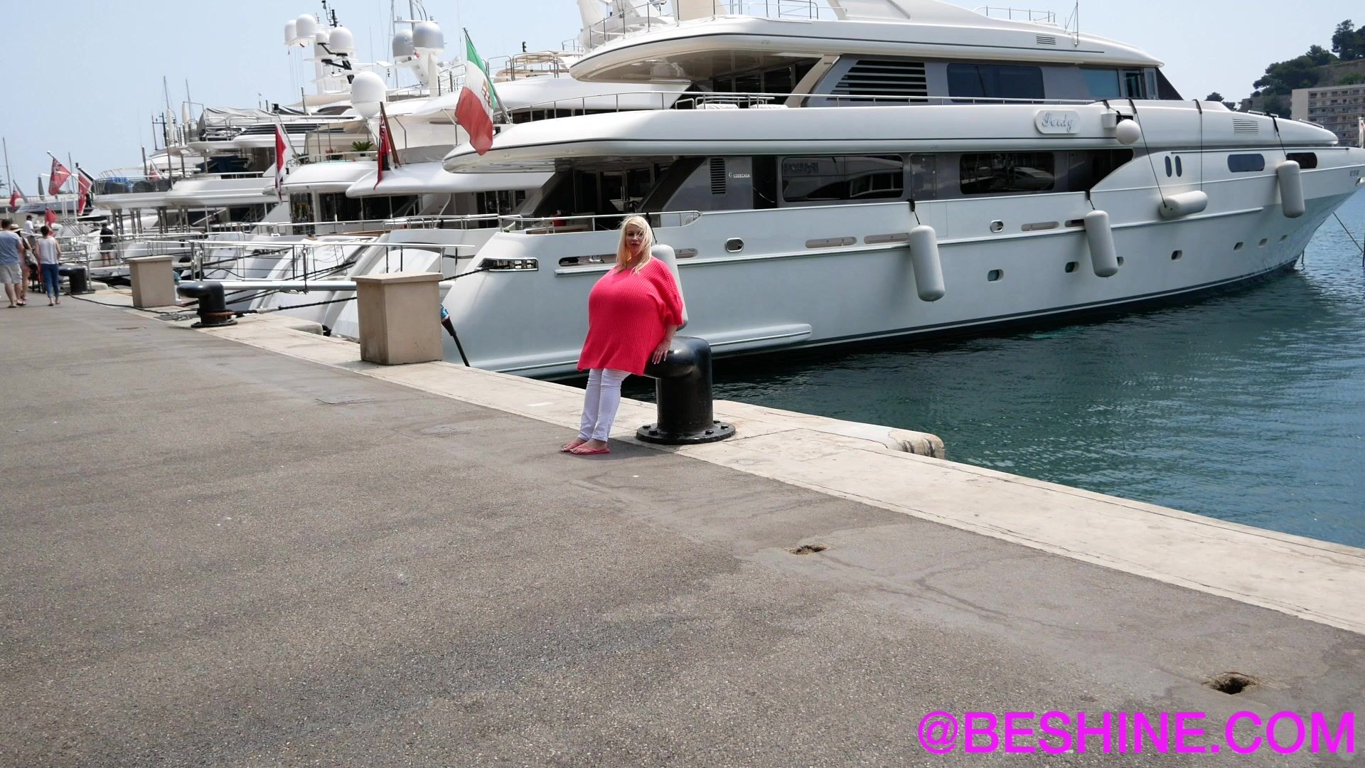 [Beshine] Mayra Hills  -  2018-02-10_-_Largest_augmented_tits_walking_around_in_Monte_Carlo_-_1080p