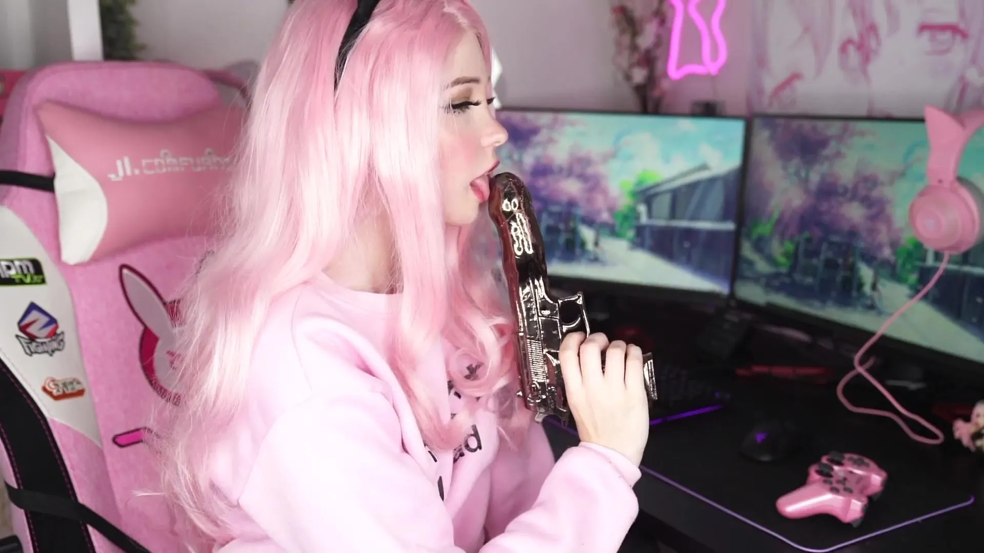 Belle Delphine PLUSHIE GUN Belle Delphine YouTube premium porn video