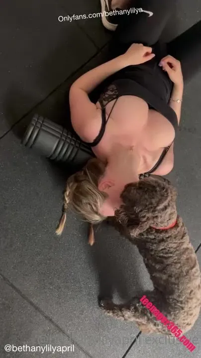 bethany lily april rolling out my back after my work out, i love a good roll