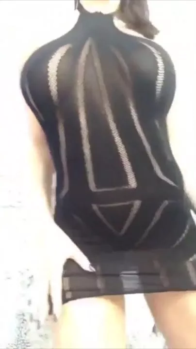 Reya Sunshine sexy black dress panties teasing snapchat free