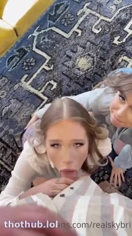 Riley ried and one of her whores suck dick off