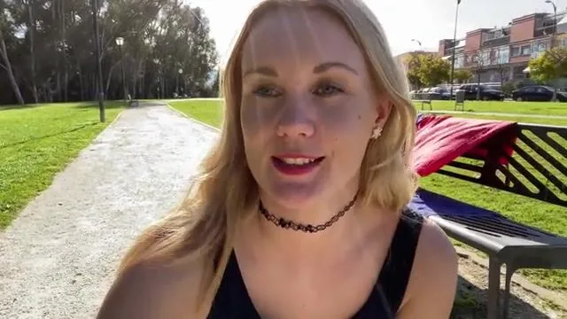IviRoses - Horny Blindfolded Park Bench Masturbation