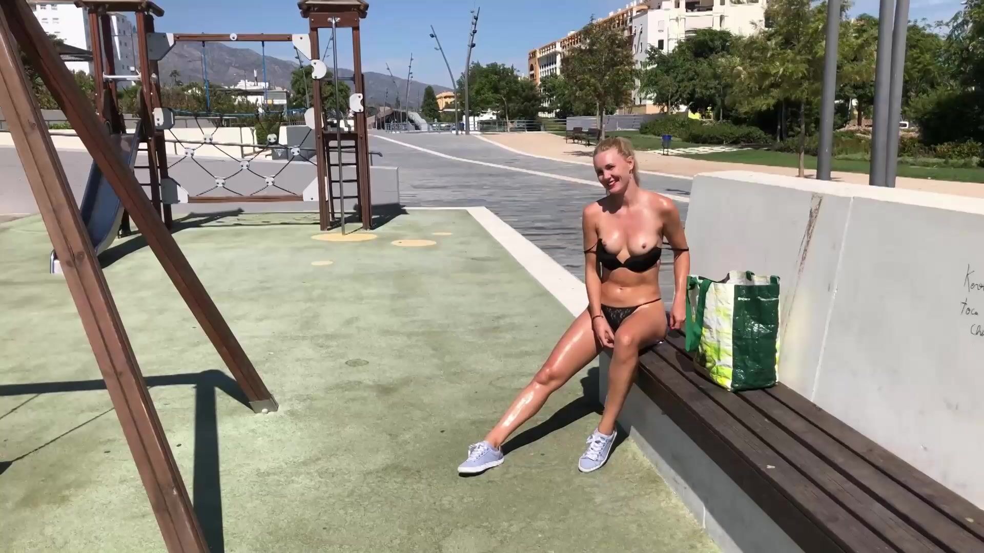 ManyVids, IviRoses, public, squirt, oily, walk, naked, huge squirt, squirt public...
