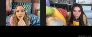 Miamalkova Masterbating w/ Lana Rhoades On Zoom xxx onlyfans porn videos