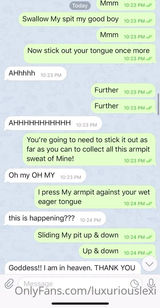 luxuriouslexi telegram chat session the ending is so cruel yet creative fetishes armpit spit a xxx onlyfans porn videos