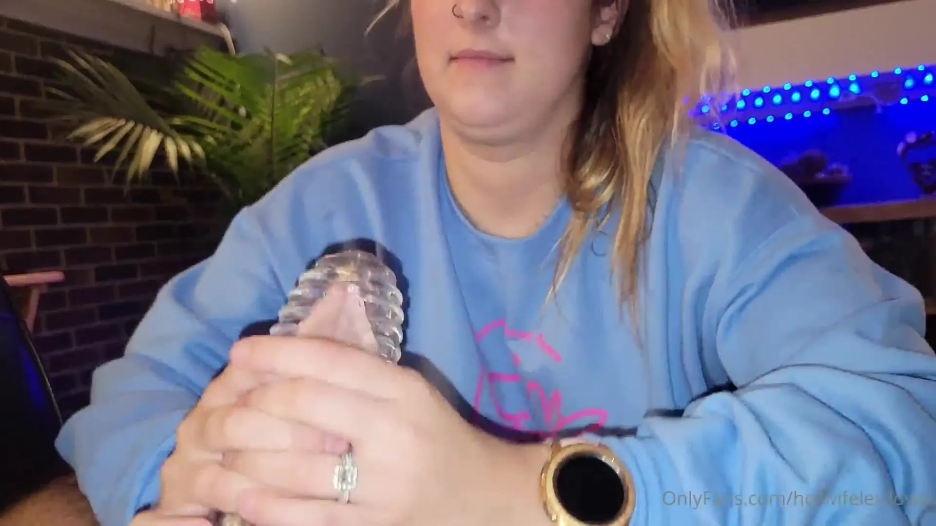 hotwifelexilovex a fan bought my husband this toy and told me i had milk his cock in camera and drain his h xxx onlyfans porn videos