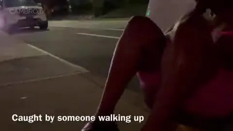 Tessa Tasty caught squirting on sidewalk