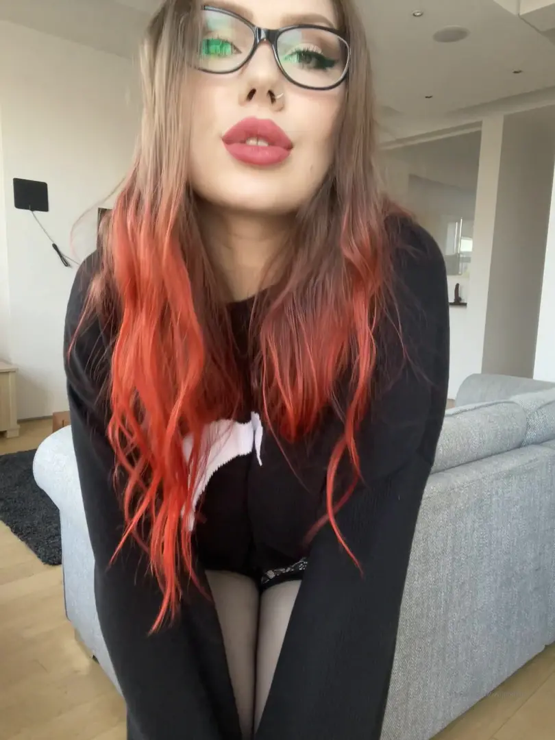 Ivy Rose Gehenna strips in a sweater