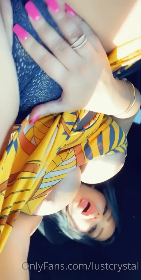 Crystal Lust being horny in the car