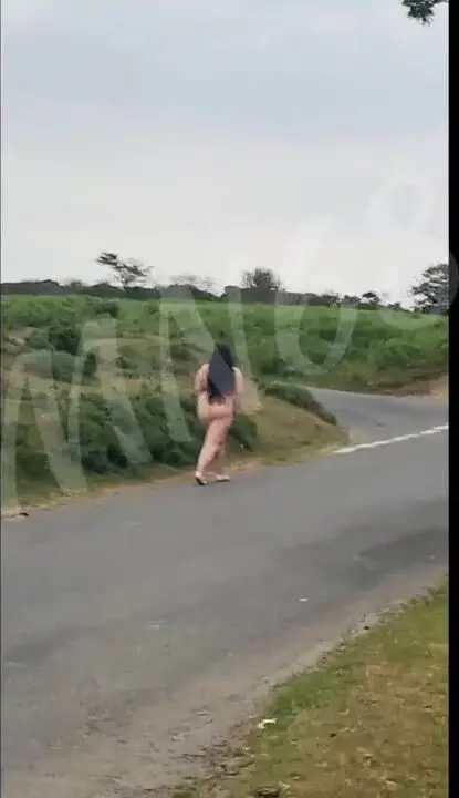 Beth caught walking naked in public