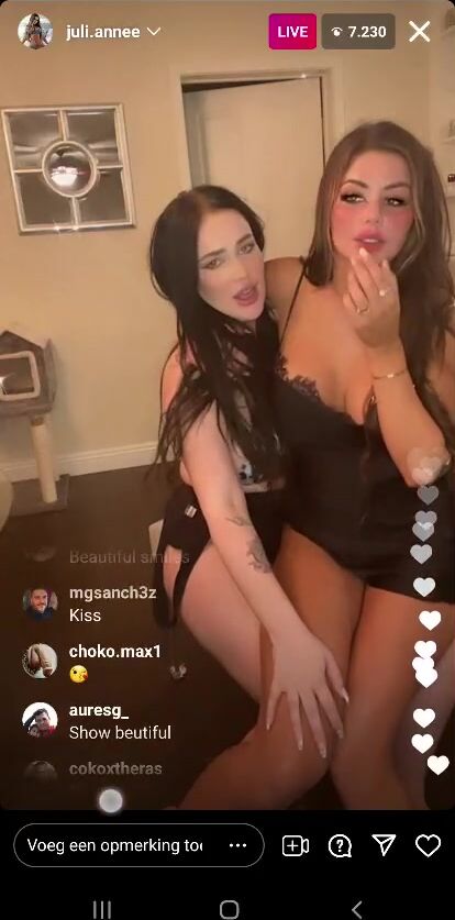 Juliannee & heatherstarkk on ig live