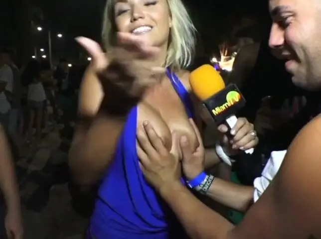 Jenny Scordamaglia With Strangers Groping Slapping & squueezing Her Ass