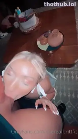 Therealbrittfit Nude White Dress Titsjob & Blowjob