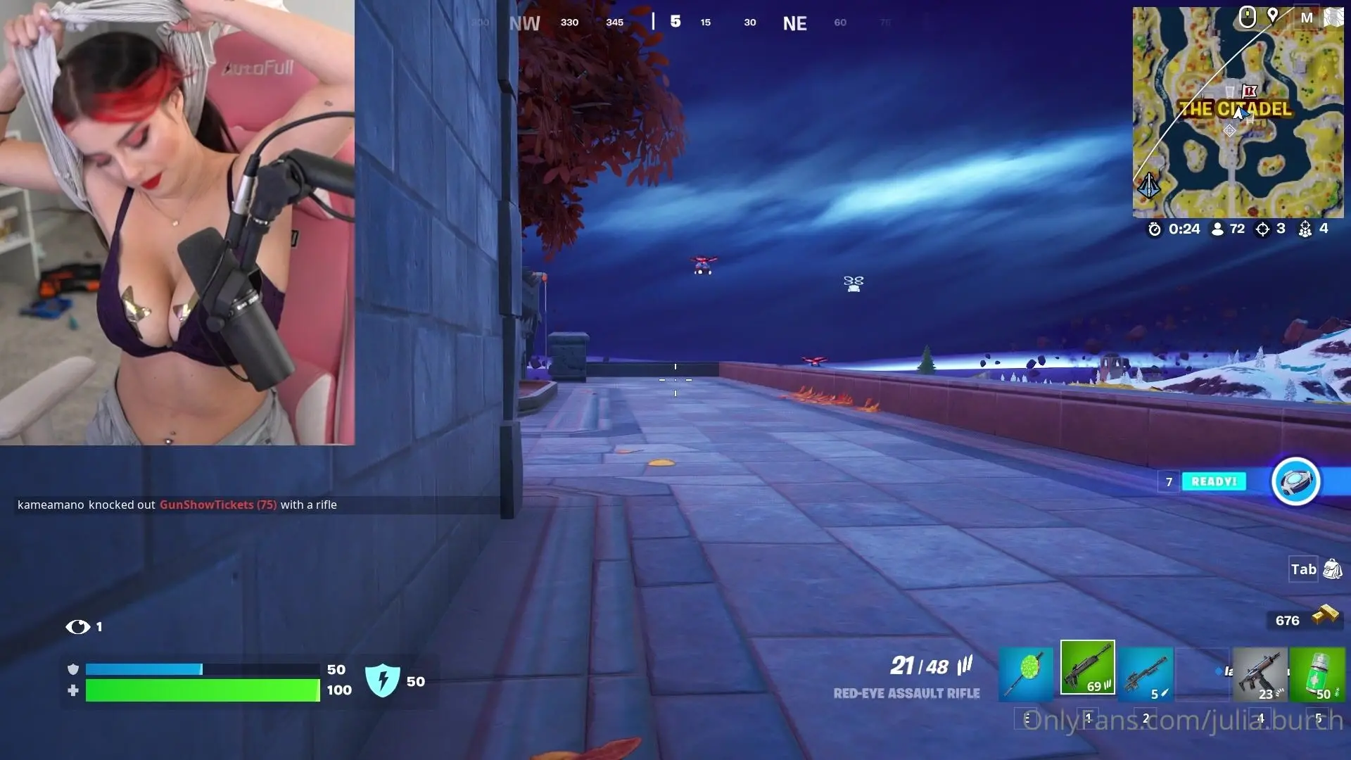 Burch twins Sexy Bikini Play Fortnite Webcam
