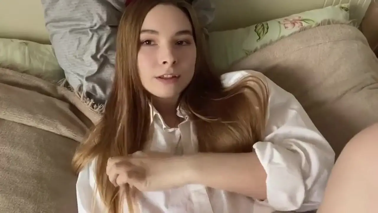 loly lola beauty in white lingerie & shirt passionately ends her wet pussy on her fingers video