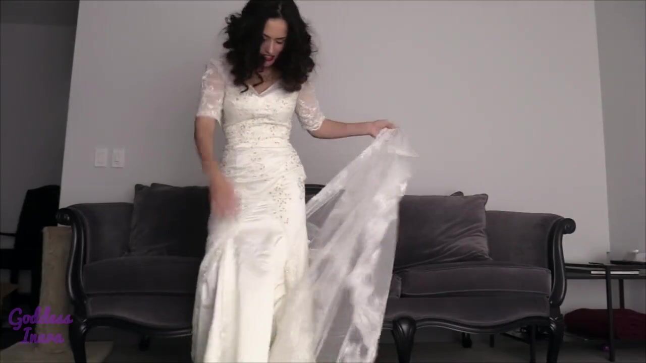 Ripping her own wedding dress