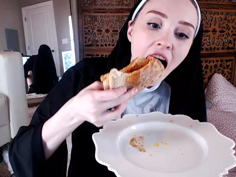 NataliaGrey MFC dirty nun eating & spanking big naked ass cam video