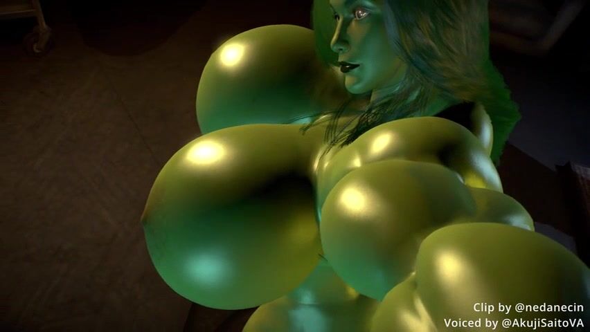 She Hulk muscle and breast growth