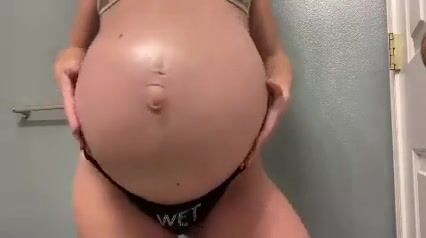 Natalie Diana - Pregnant Belly rubbing