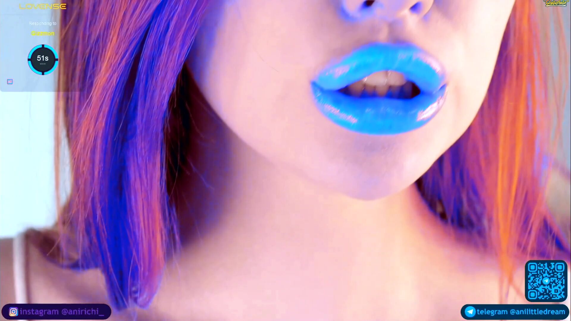 springgirls - blue lips fetish ahegao finger sucking