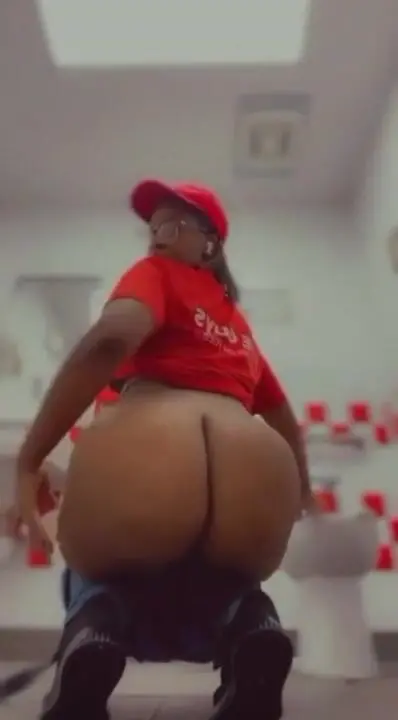 Five guys employee twerking the bathroom again