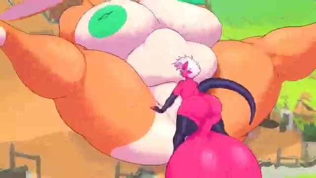 kurotama dulce and pink giantess cum inflation