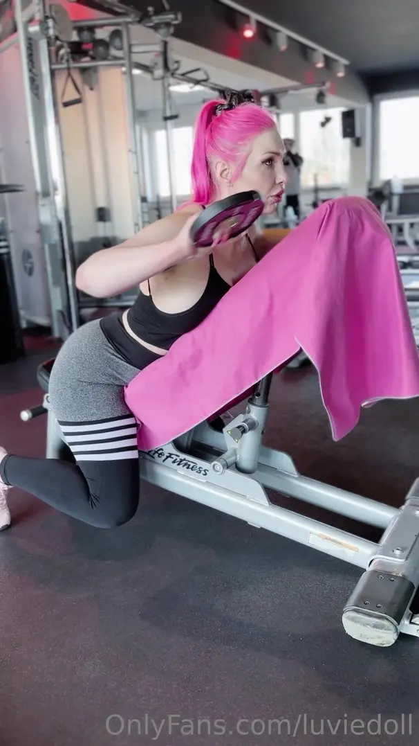 luviedoll watch me working out for you. if you want to see me working out in my hot pvc outfit please leave  onlyfans porn video