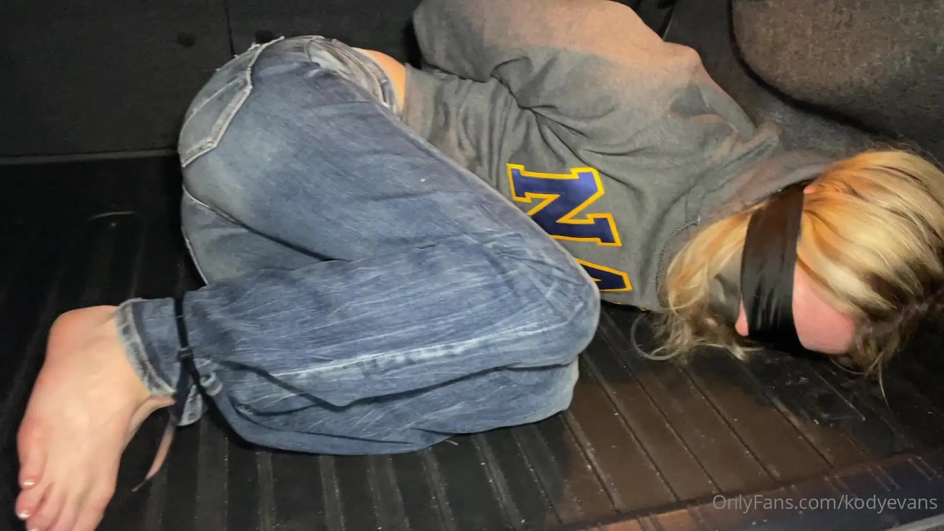 kodyevans why am i always put in the trunk bound blindfolded & gagged. is it because i am naughty onlyfans porn video