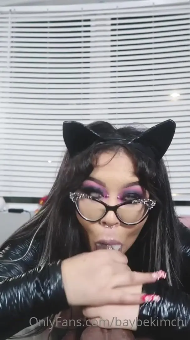 BaybeKimchi Cat Women Sloppy Titty fuck BBC dildo